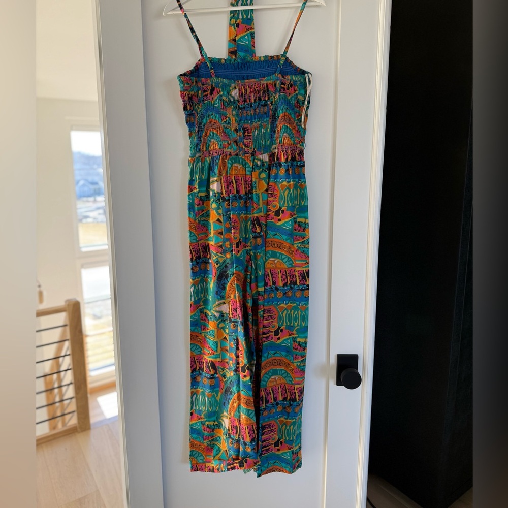 Cleobella Teal Multicolor Printed Jumpsuit - Picture 4 of 5
